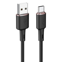 Дата кабель Acefast C2-04 USB-A to USB-C zinc alloy silicone (1.2m) Black