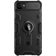 TPU+PC чехол Nillkin CamShield Armor (шторка на камеру) для Apple iPhone SE (2020) Черный