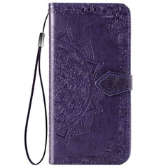 Кожаный чехол (книжка) Art Case с визитницей для Huawei Y6p Фиолетовый