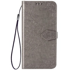 Кожаный чехол (книжка) Art Case с визитницей для Samsung Galaxy A02s Серый