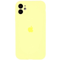 Чохол Silicone Case Full Camera Protective (AA) для Apple iPhone 12 (6.1"), Желтый / Mellow Yellow