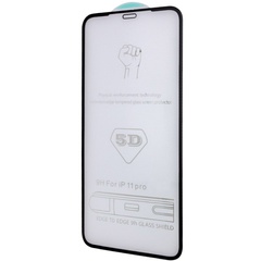 Захисне скло 5D Hard (full glue) (тех.пак) для Apple iPhone 11 Pro (5.8 ") / X / XS, Чорний