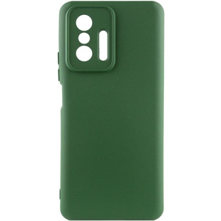 Чехол Silicone Cover Lakshmi Full Camera (A) для Xiaomi 11T / 11T Pro Зеленый / Dark green