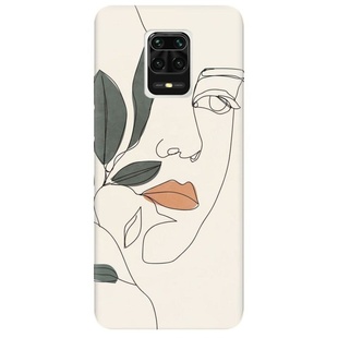 Силиконовый чехол Line Art для Xiaomi Redmi Note 9s / Note 9 Pro / Note 9 Pro Max, Face