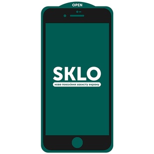 Захисне скло SKLO 5D (тех.пак) для Apple iPhone 7 plus / 8 plus (5.5 "), Черный / Белая подложка