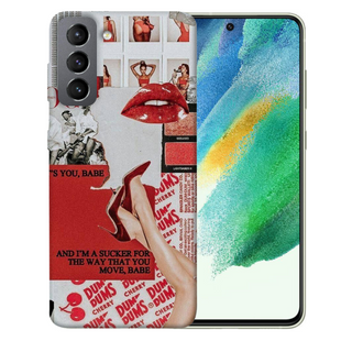 TPU чохол Kisses для Samsung Galaxy S21 FE, Red lips