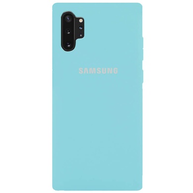 Чехол Silicone Cover Full Protective (AA) для Samsung Galaxy Note 10 Plus Бирюзовый / Ice Blue
