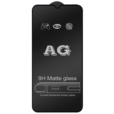 Захисне скло 2.5D CP + (full glue) Matte для Xiaomi Redmi 9 / Poco M3 / Note 9 4G / Redmi 9T, Чорний