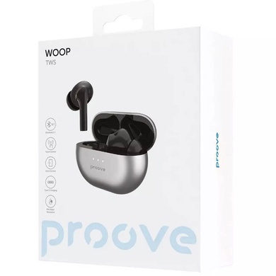 Бездротові TWS навушники Proove Woop with ANC, Silver / Black