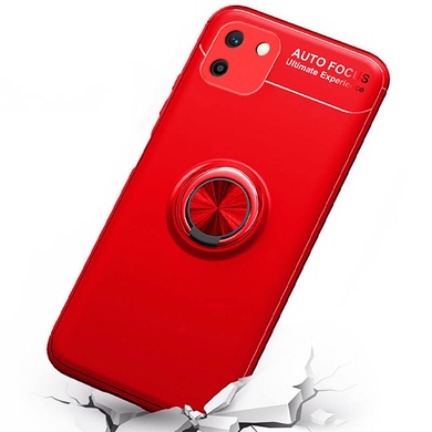 TPU чехол Deen ColorRing под магнитный держатель (opp) для Realme C11 Красный / Красный