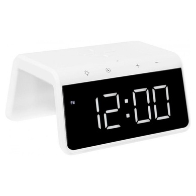 Настільний годинник з функцією БЗП Gelius Pro Smart Desktop Clock Time Bridge GP-SDC01, Белый