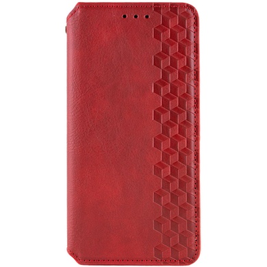 Кожаный чехол книжка GETMAN Cubic (PU) для Xiaomi Redmi 13 4G / Poco M6 4G Красный