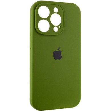 Чехол Silicone Case Full Camera Protective (AA) для Apple iPhone 13 Pro Max (6.7") Зеленый / Dark Olive