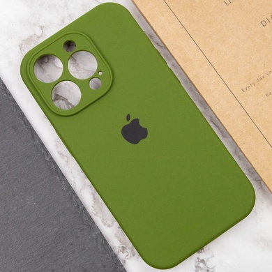 Чохол Silicone Case Full Camera Protective (AA) для Apple iPhone 13 Pro Max (6.7 "), Зеленый / Dark Olive