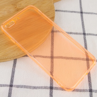 Матовый полупрозрачный TPU чехол с защитой камеры для Apple iPhone 7 plus / 8 plus (5.5"), Оранжевый / Orange