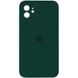 Чехол Silicone Case Square Full Camera Protective (AA) для Apple iPhone 11 (6.1") Зеленый / Dark green