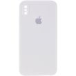 Чохол Silicone Case Square Full Camera Protective (AA) для Apple iPhone XS / X (5.8"), Фиолетовый / Grape