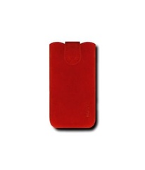 Шкіряний футляр Mavis Premium VELOUR для Apple iPhone 4 / 4S / HTC Desire V / X, Червоний