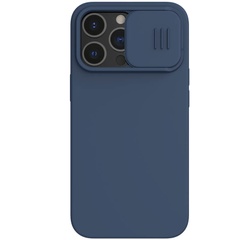 Силіконова накладка Nillkin Camshield Silky Magnetic для Apple iPhone 13 Pro (6.1"), Синий