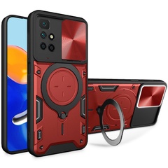 Удароміцний чохол Bracket case with Magnetic для Xiaomi Redmi 10, red