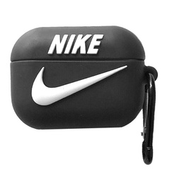 Силиконовый футляр Brand для наушников AirPods 3 + карабин Nike Black