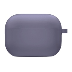 Силиконовый футляр с микрофиброй для наушников Airpods Pro Серый / Lavender Gray