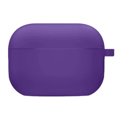 Силиконовый футляр с микрофиброй для наушников Airpods Pro Фиолетовый / Ultra Violet