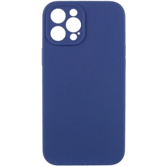 Чехол Silicone Case Full Camera Protective (AA) NO LOGO для Apple iPhone 12 Pro (6.1") Синий / Deep navy