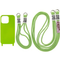 Чехол TPU two straps California для Apple iPhone 12 Pro / 12 (6.1") Салатовый