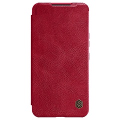 Кожаный чехол (книжка) Nillkin Qin Pro Camshield для Samsung Galaxy S22 Красный