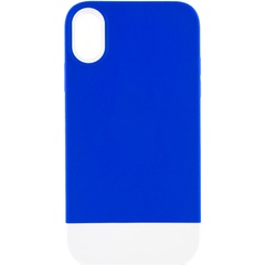 Чехол TPU+PC Bichromatic для Apple iPhone XR (6.1") Navy Blue / White
