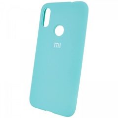 Чехол Silicone Cover Full Protective (AA) для Xiaomi Mi 8, Бирюзовый / Ice Blue