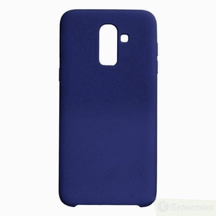 Чехол Silicone Cover without Logo (AA) для Samsung Galaxy J8 (2018), Синий / Dark blue