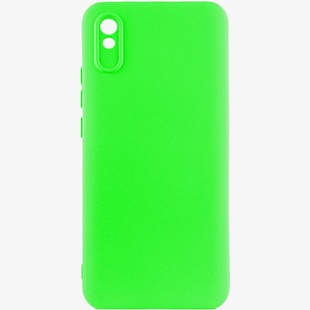 Чохол Silicone Cover Lakshmi Full Camera (A) для Xiaomi Redmi 9A, Салатовый / Neon Green