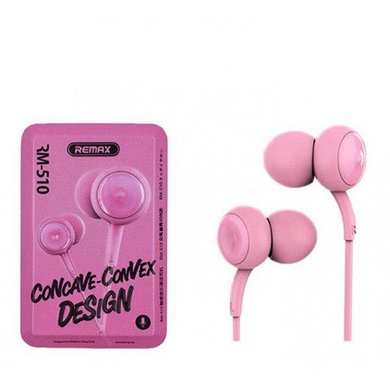 Навушники Remax RM-510 з мікрофоном, Розовый