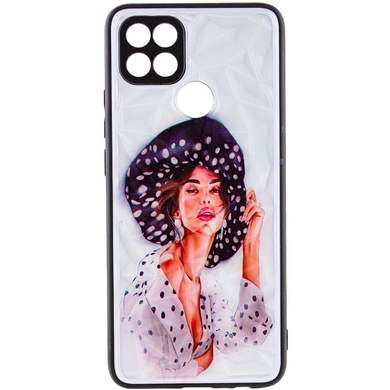 TPU+PC чохол Prisma Ladies для Oppo A15s / A15, Girl in a hat