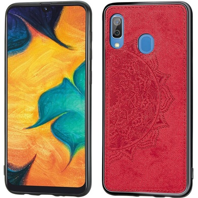 TPU+Textile чохол Mandala з 3D тисненням для Samsung Galaxy A20 / A30, Червоний