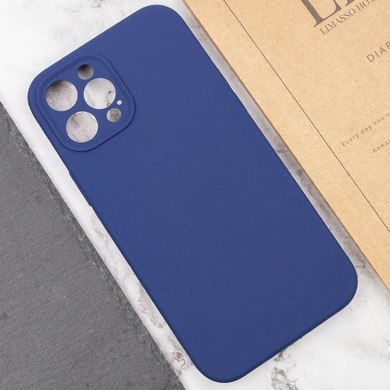 Чехол Silicone Case Full Camera Protective (AA) NO LOGO для Apple iPhone 12 Pro (6.1") Синий / Deep navy