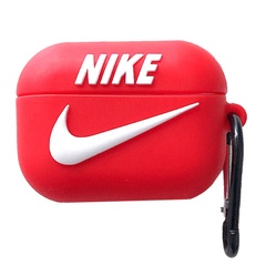 Силиконовый футляр Brand для наушников AirPods 3 + карабин Nike Red