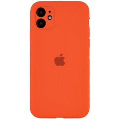 Чехол Silicone Case Full Camera Protective (AA) для Apple iPhone 12 (6.1") Оранжевый / Kumquat