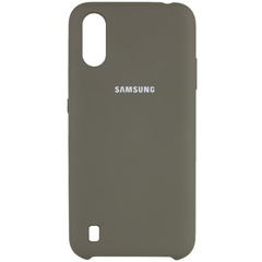 Чохол Silicone Cover (AA) для Samsung Galaxy A01, Оливковый / Olive