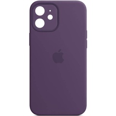 Чехол Silicone Case Full Camera Protective (AA) для Apple iPhone 12 (6.1") Фиолетовый / Amethyst