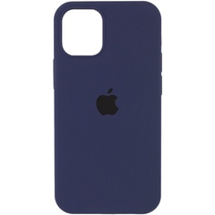 Чехол Silicone Case Full Protective (AA) для Apple iPhone 12 Pro / 12 (6.1"), Темный Синий / Midnight Blue