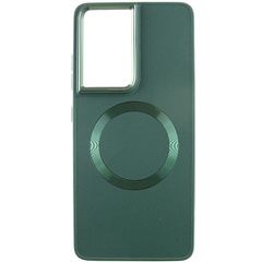 TPU чохол Bonbon Metal Style with MagSafe для Samsung Galaxy S23 Ultra, Зелений / Army green
