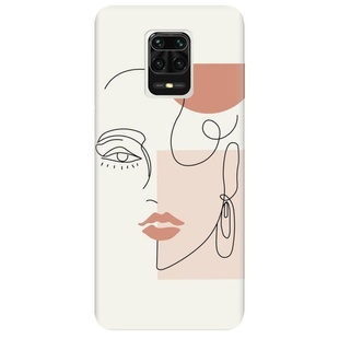 Силиконовый чехол Line Art для Xiaomi Redmi Note 9s / Note 9 Pro / Note 9 Pro Max, Beauty