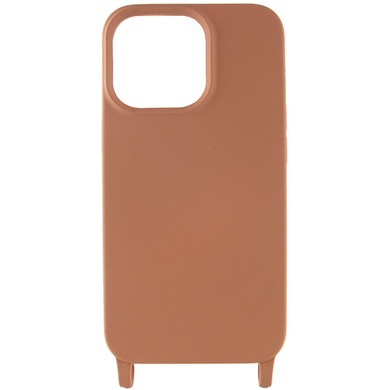 Чехол Cord case c длинным цветным ремешком для Apple iPhone 12 Pro Max (6.7") Коричневый