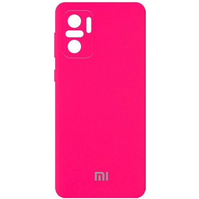 Чохол Silicone Cover Full Camera (AA) для Xiaomi Redmi Note 10 / Note 10s, Розовый / Barbie pink