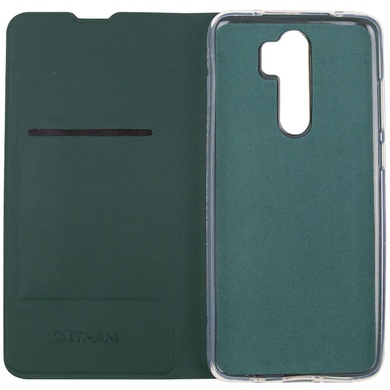 Шкіряний чохол книжка GETMAN Elegant (PU) для Xiaomi Redmi Note 8 Pro, Зеленый