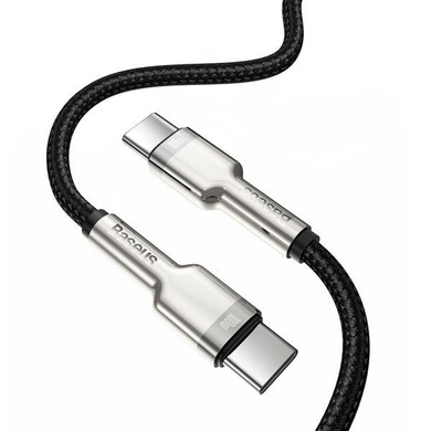 Дата кабель Baseus Cafule Series Metal Type-C to Type-C 100W (1m) (CATJK-C) Черный