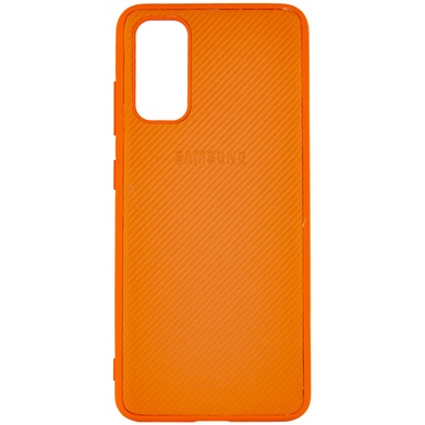 TPU чехол Fiber Logo для Samsung Galaxy S20 Оранжевый